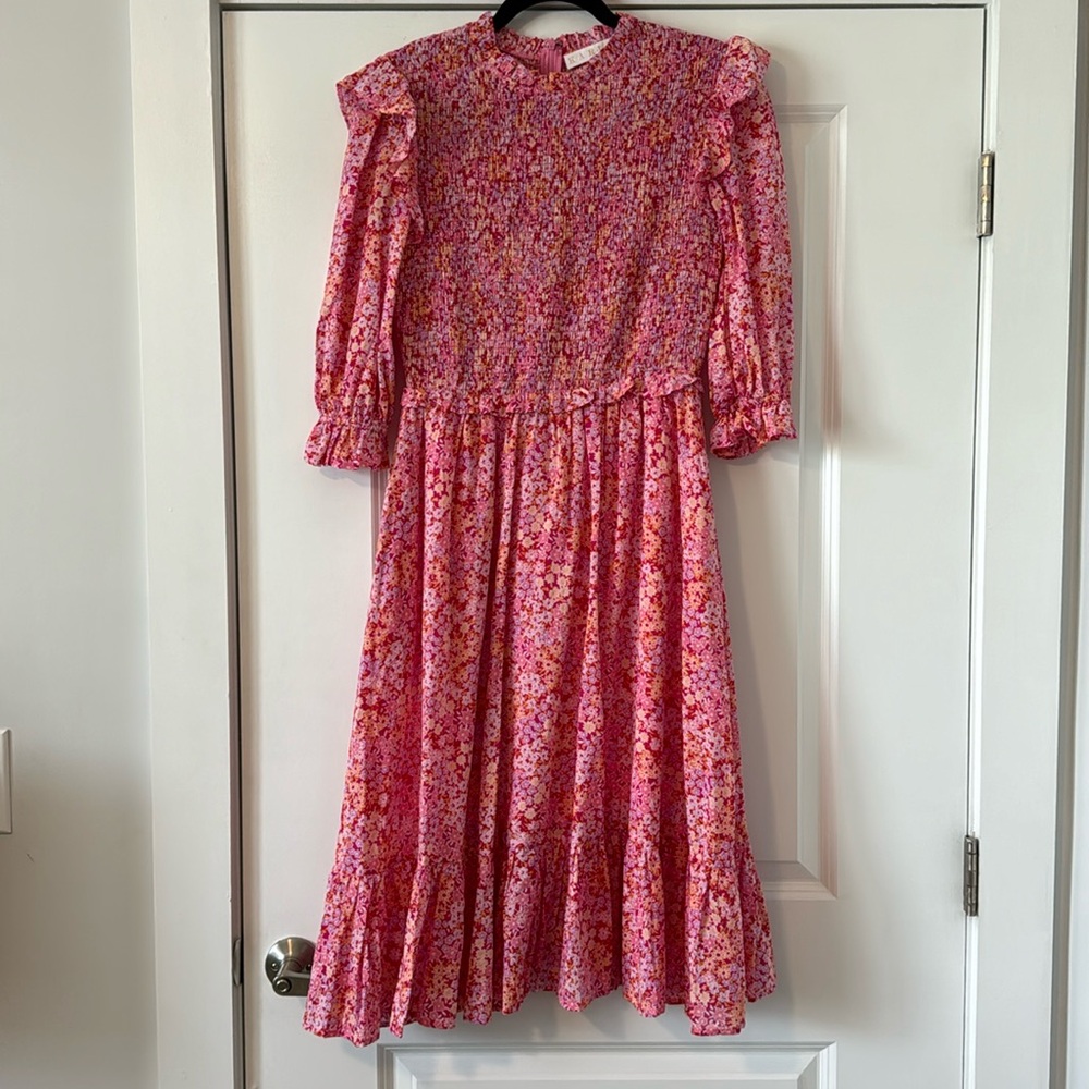 Karlie Smocked Midi Dress